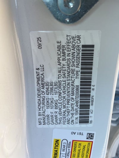 2026 Honda Civic Hybrid Sport