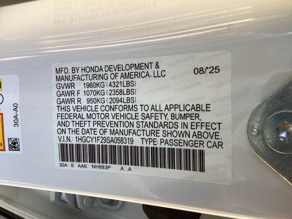 2025 Honda Accord LX