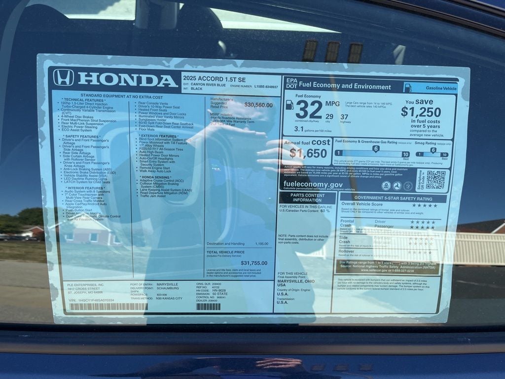 2025 Honda Accord SE