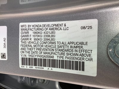 2025 Honda Accord SE