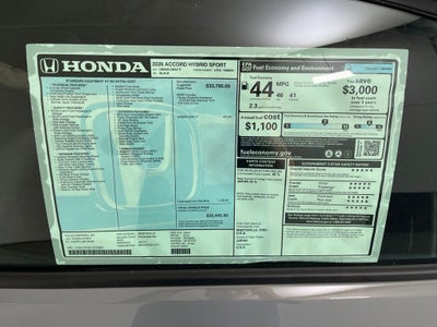 2026 Honda Accord Hybrid Sport