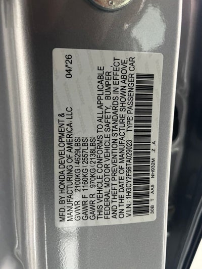 2026 Honda Accord Hybrid Sport