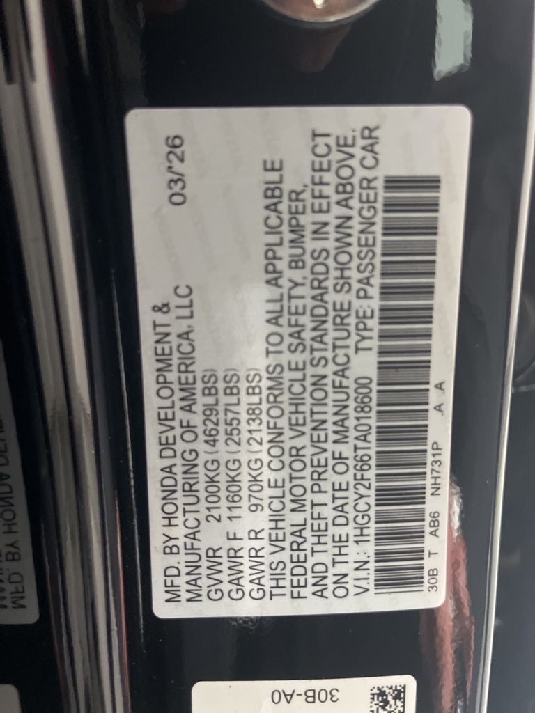 2026 Honda Accord Hybrid EX-L