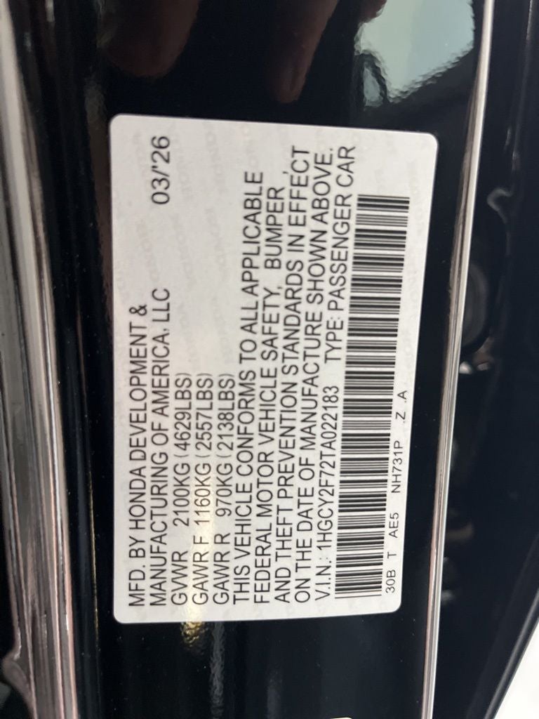 2026 Honda Accord Hybrid Sport-L