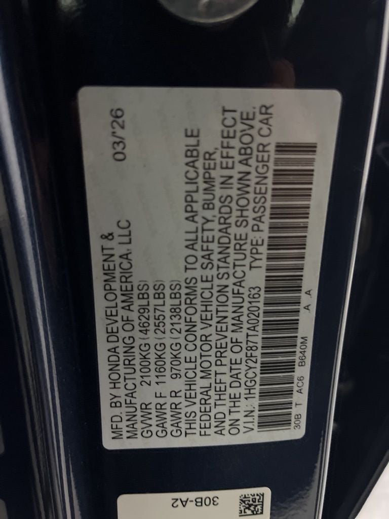 2026 Honda Accord Hybrid Touring