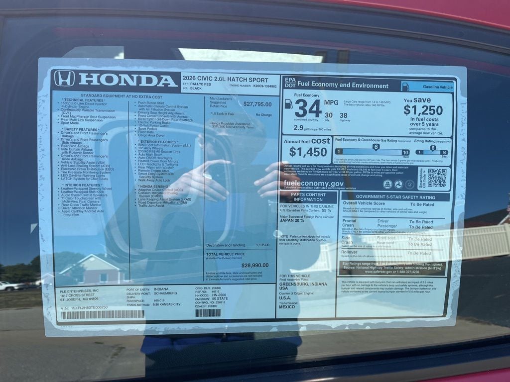 2026 Honda Civic Sport