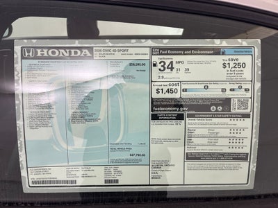 2026 Honda Civic Sport