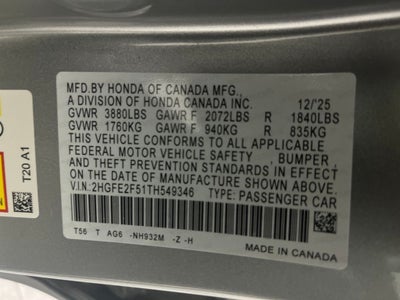 2026 Honda Civic Sport