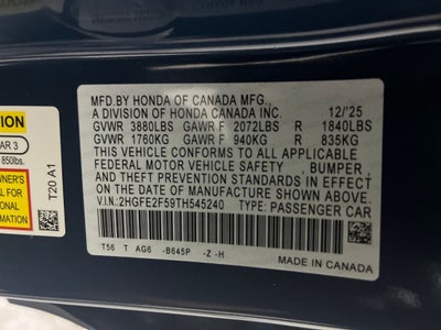 2026 Honda Civic Sport