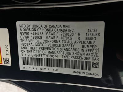 2026 Honda Civic Hybrid Sport Touring