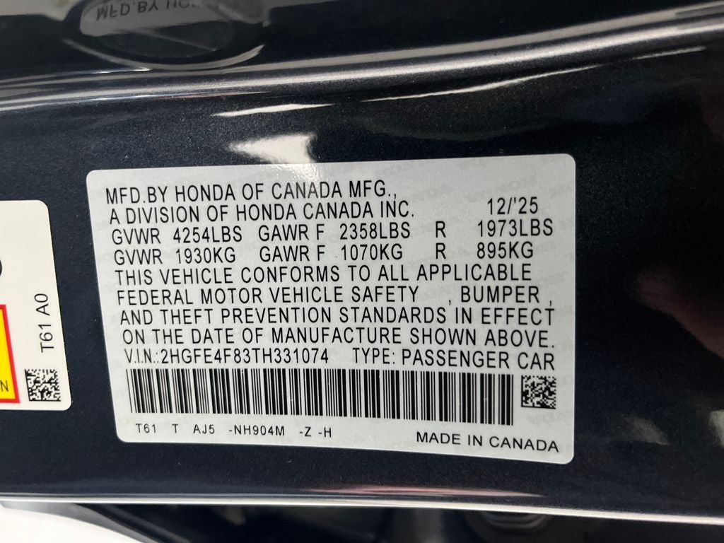 2026 Honda Civic Hybrid Sport Touring