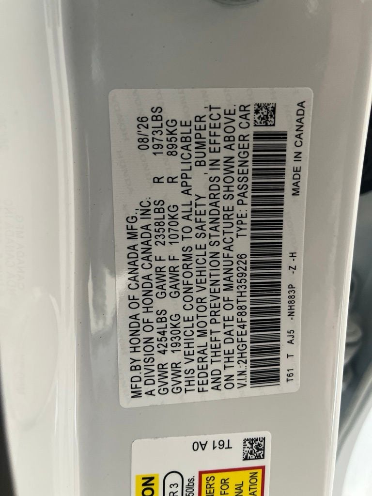 2026 Honda Civic Hybrid Sport Touring