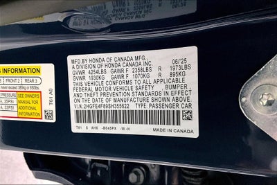 2025 Honda Civic Hybrid Sport