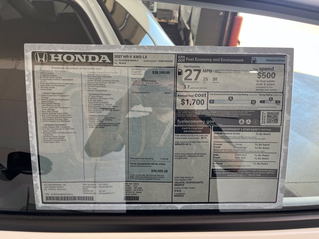 2027 Honda HR-V LX
