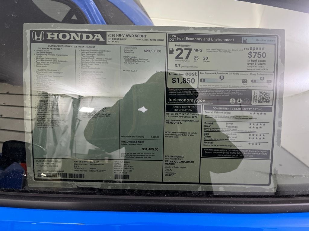 2026 Honda HR-V Sport