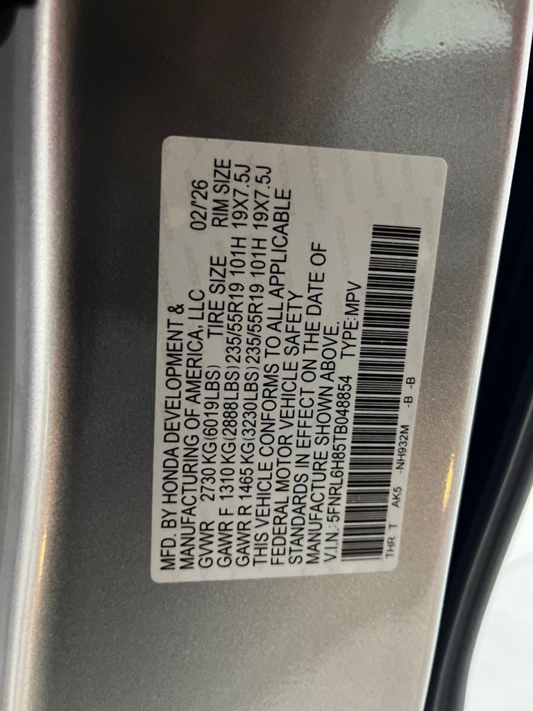 2026 Honda Odyssey Touring