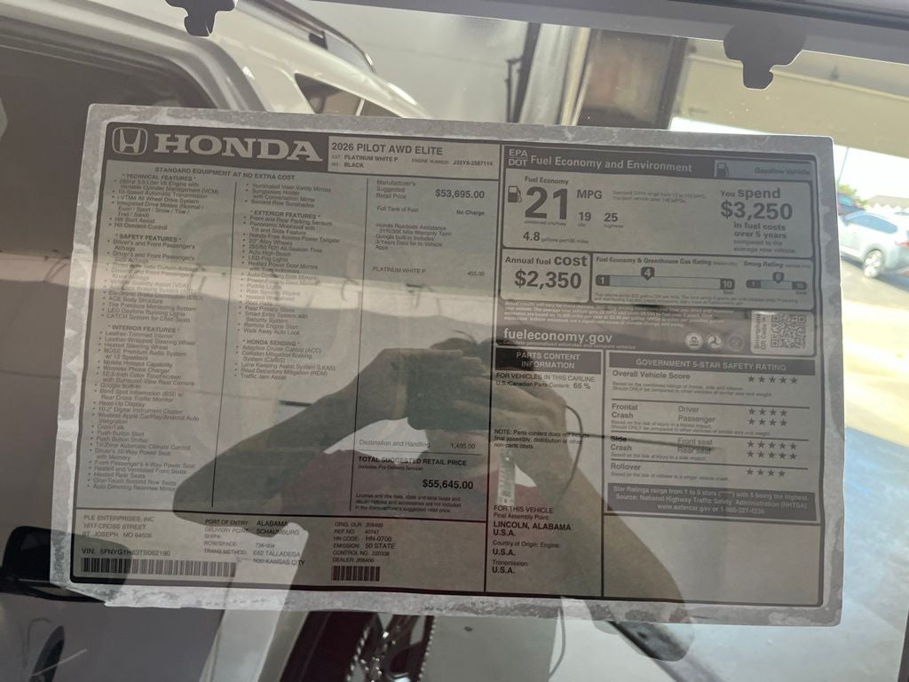 2026 Honda Pilot Elite