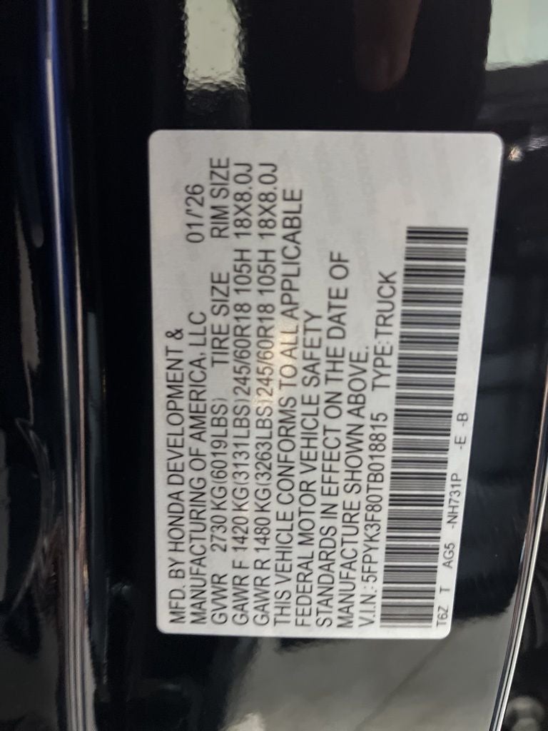 2026 Honda Ridgeline Black Edition