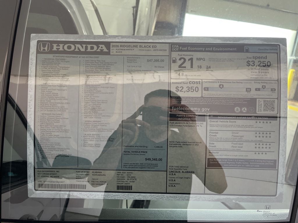 2026 Honda Ridgeline Black Edition
