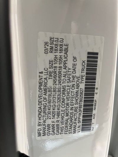 2026 Honda Ridgeline Black Edition