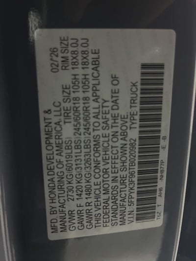 2026 Honda Ridgeline Black Edition