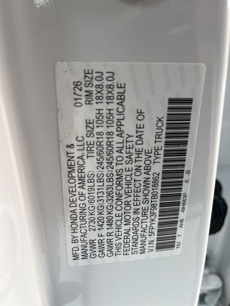 2026 Honda Ridgeline Black Edition