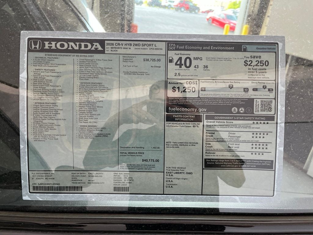 2026 Honda CR-V Hybrid Sport-L