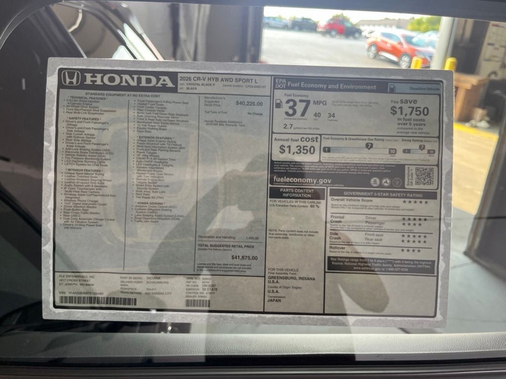 2026 Honda CR-V Hybrid Sport-L
