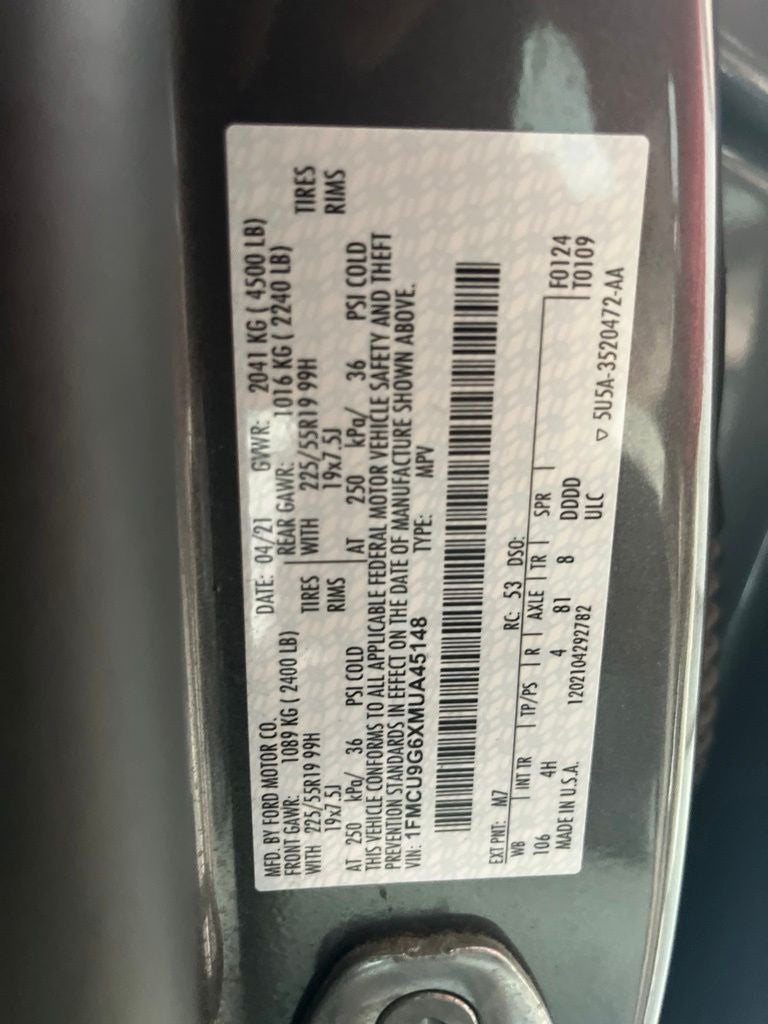 2021 Ford Escape SE