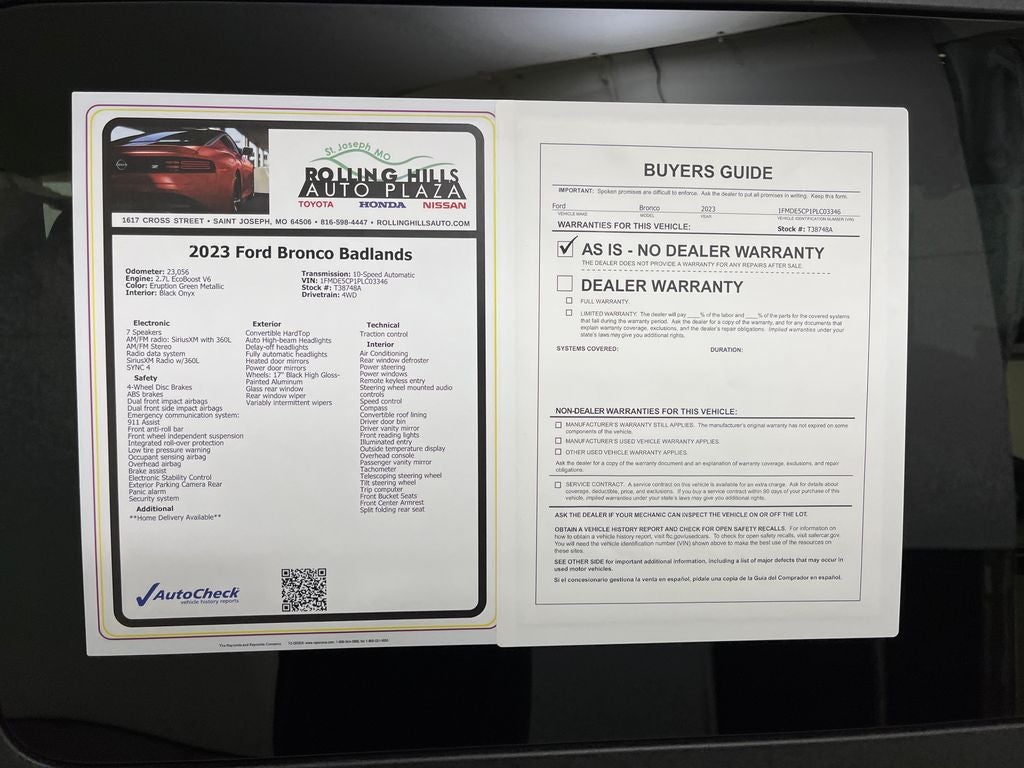 2023 Ford Bronco Badlands