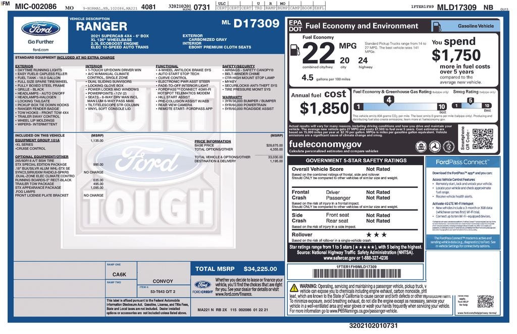 2021 Ford Ranger XL