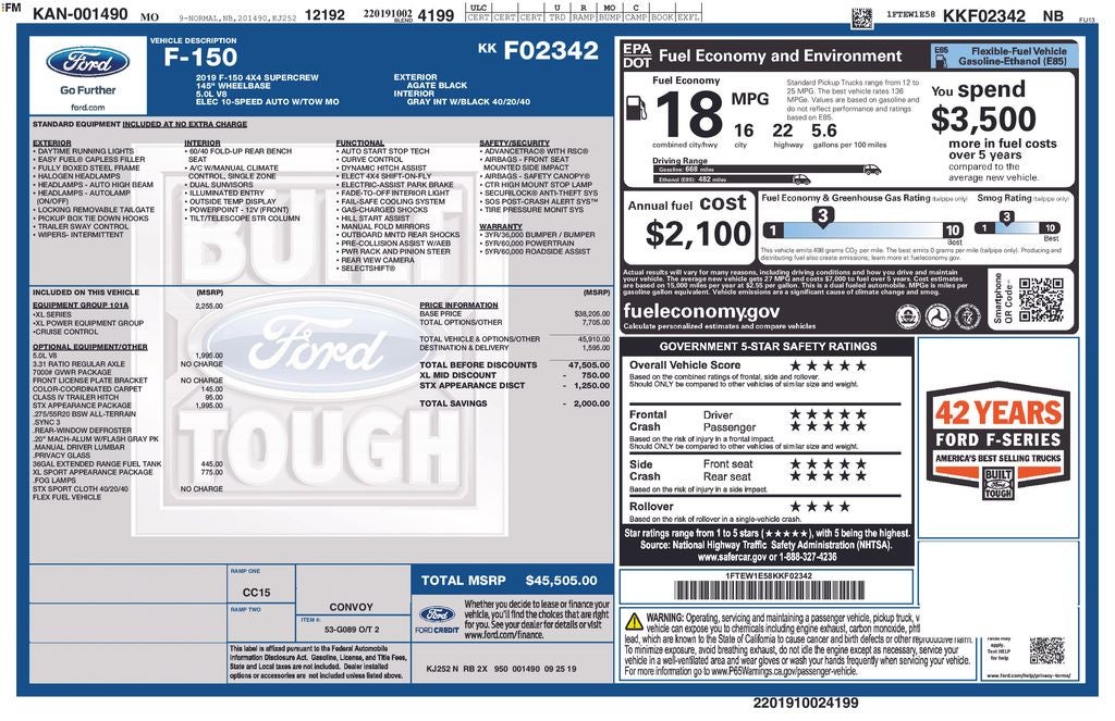 2019 Ford F-150 XL