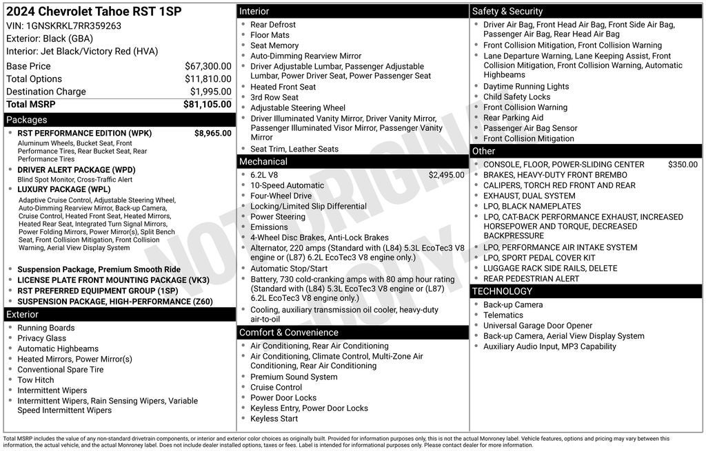 2024 Chevrolet Tahoe RST
