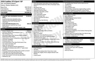 2020 Cadillac XT4 Sport