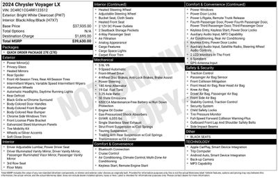 2024 Chrysler Voyager LX