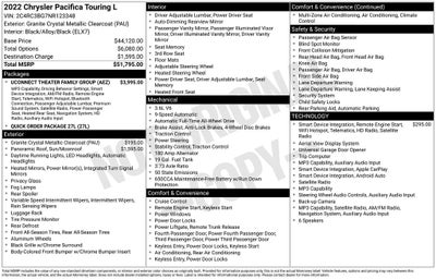2022 Chrysler Pacifica Touring L