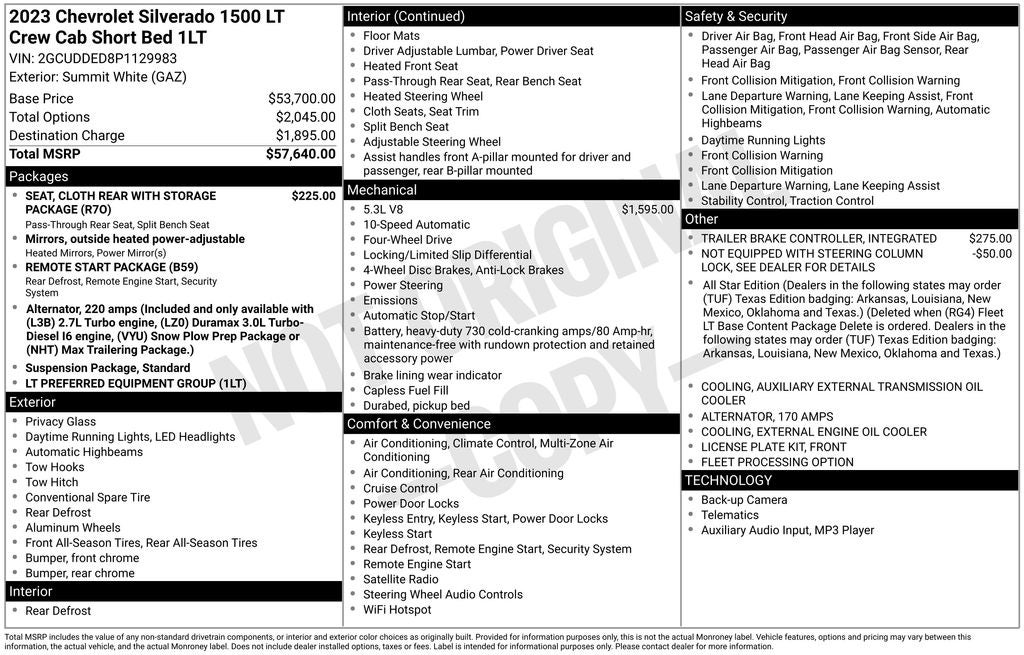 2023 Chevrolet Silverado 1500 LT LT1