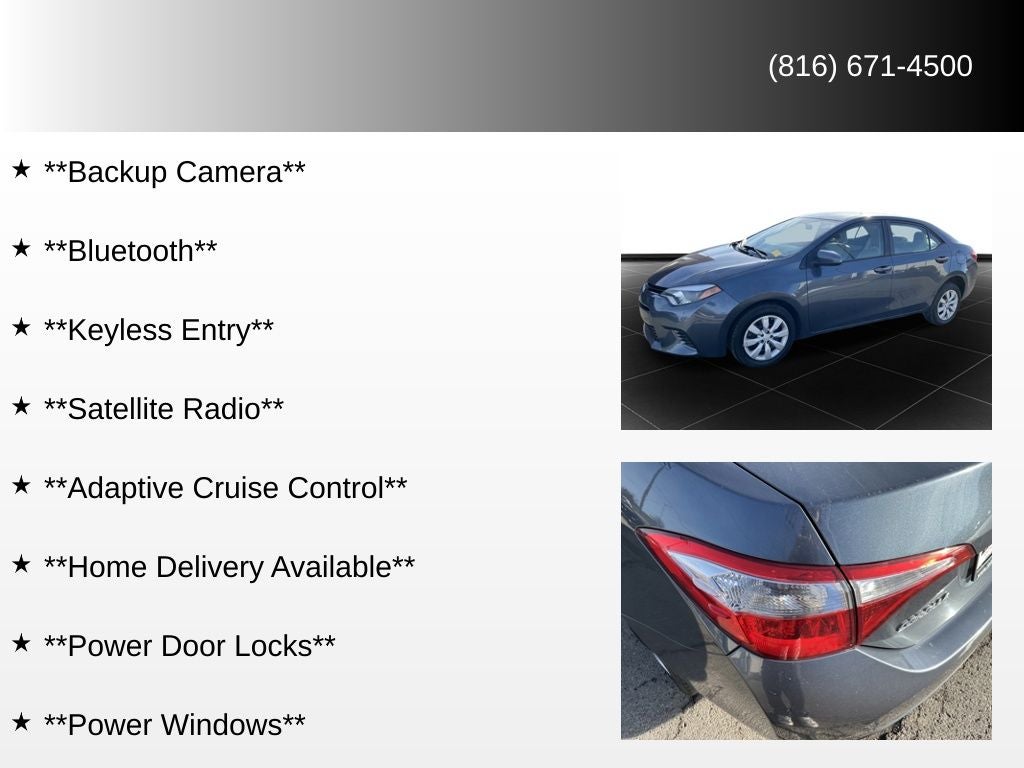 2016 Toyota Corolla LE