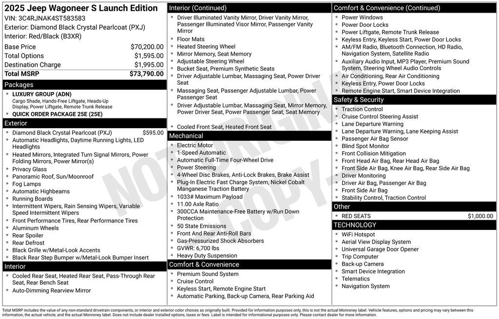 2025 Jeep Wagoneer S Launch Edition