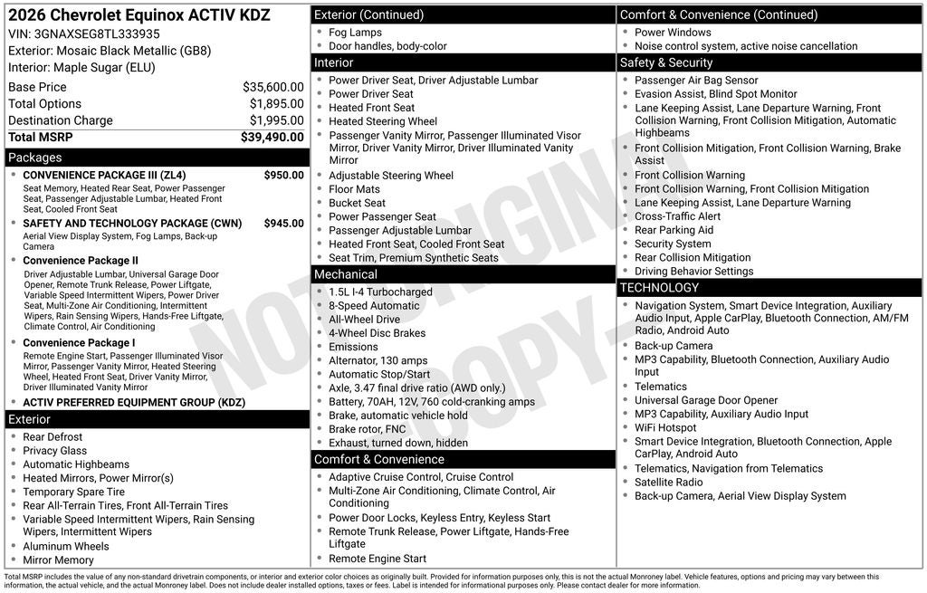 2026 Chevrolet Equinox ACTIV
