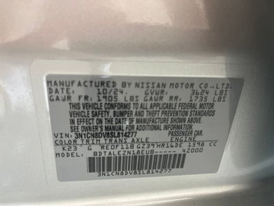 2025 Nissan Versa 1.6 S