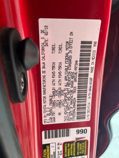 2018 Toyota Tacoma SR5 V6