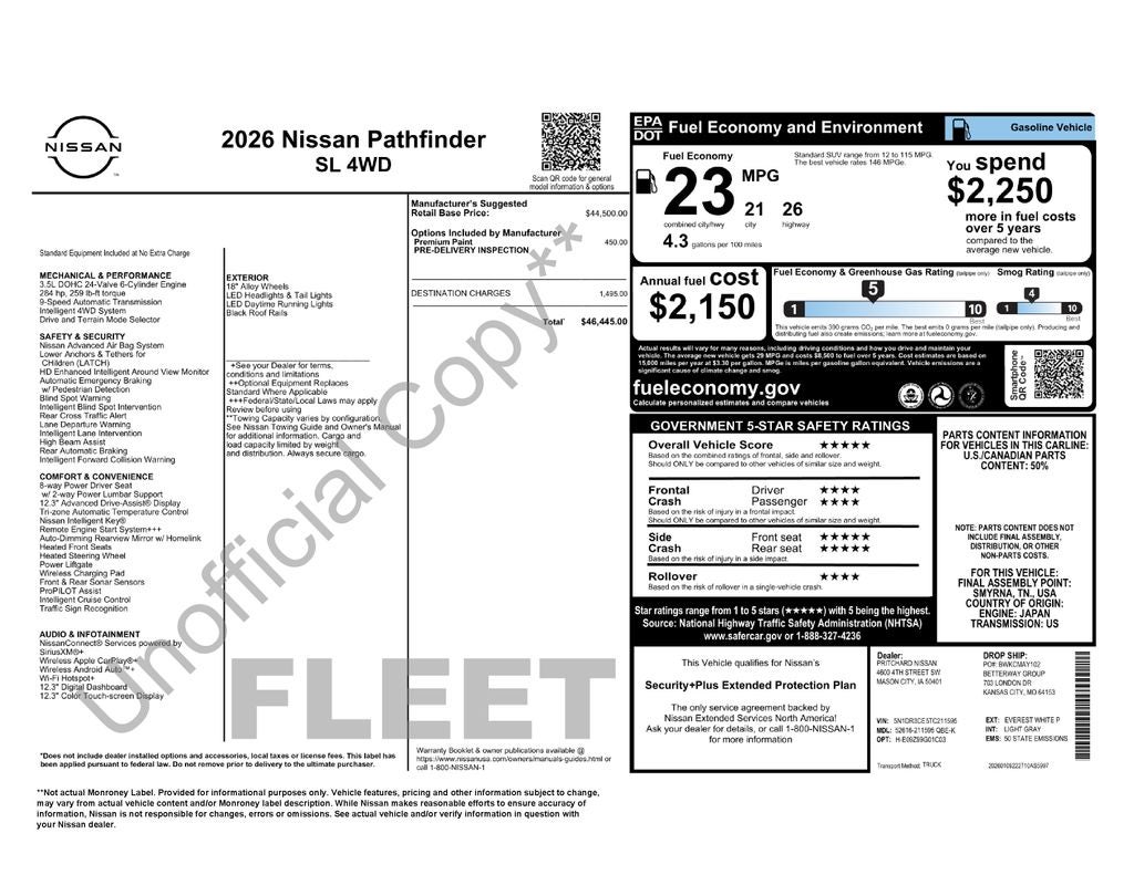 2026 Nissan Pathfinder SL