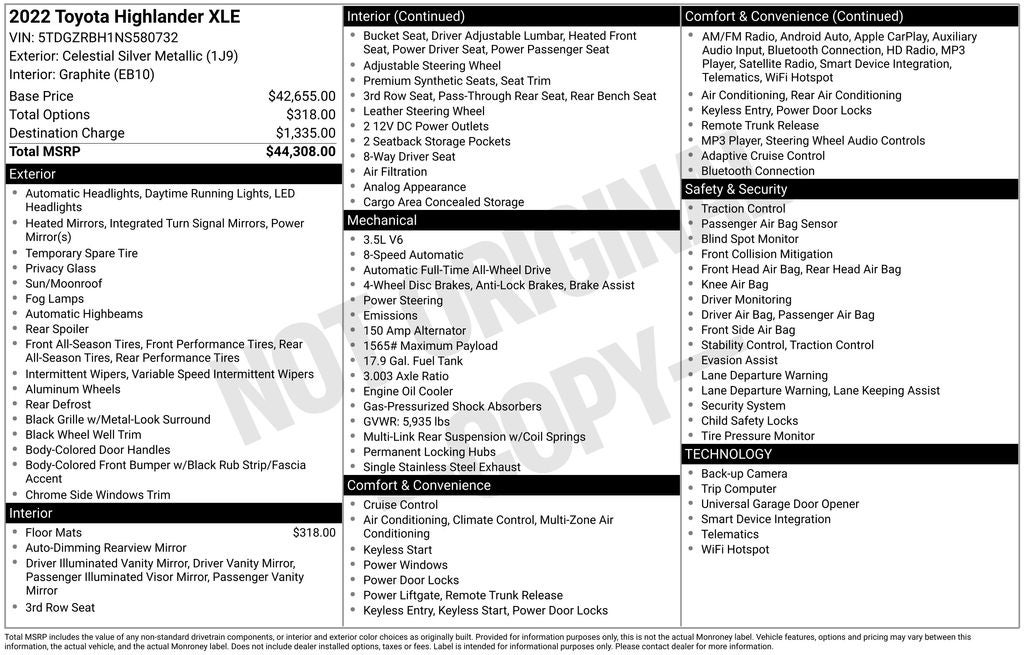 2022 Toyota Highlander XLE