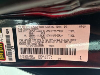 2019 Toyota Tundra Platinum 5.7L V8