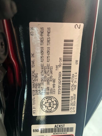 2016 Toyota Tundra Platinum 5.7L V8