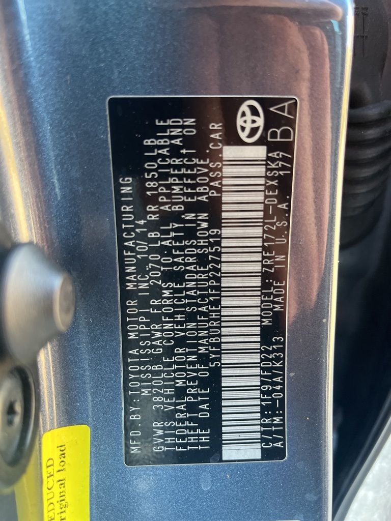 2015 Toyota Corolla S