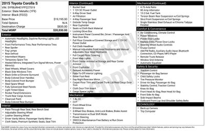 2015 Toyota Corolla S