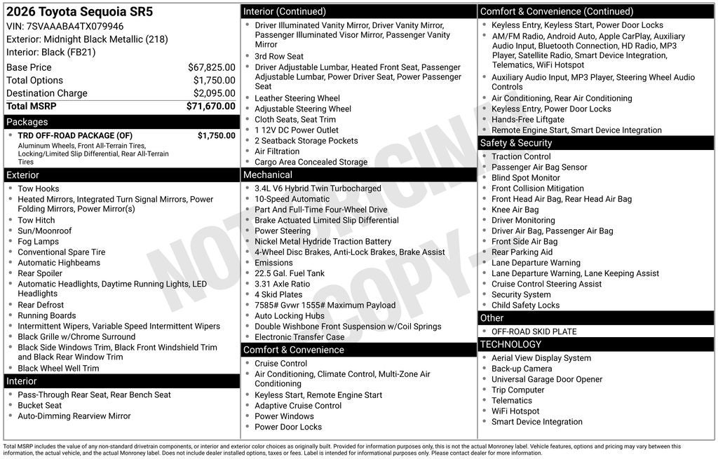 2026 Toyota Sequoia SR5