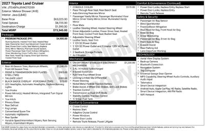 2027 Toyota Land Cruiser Base